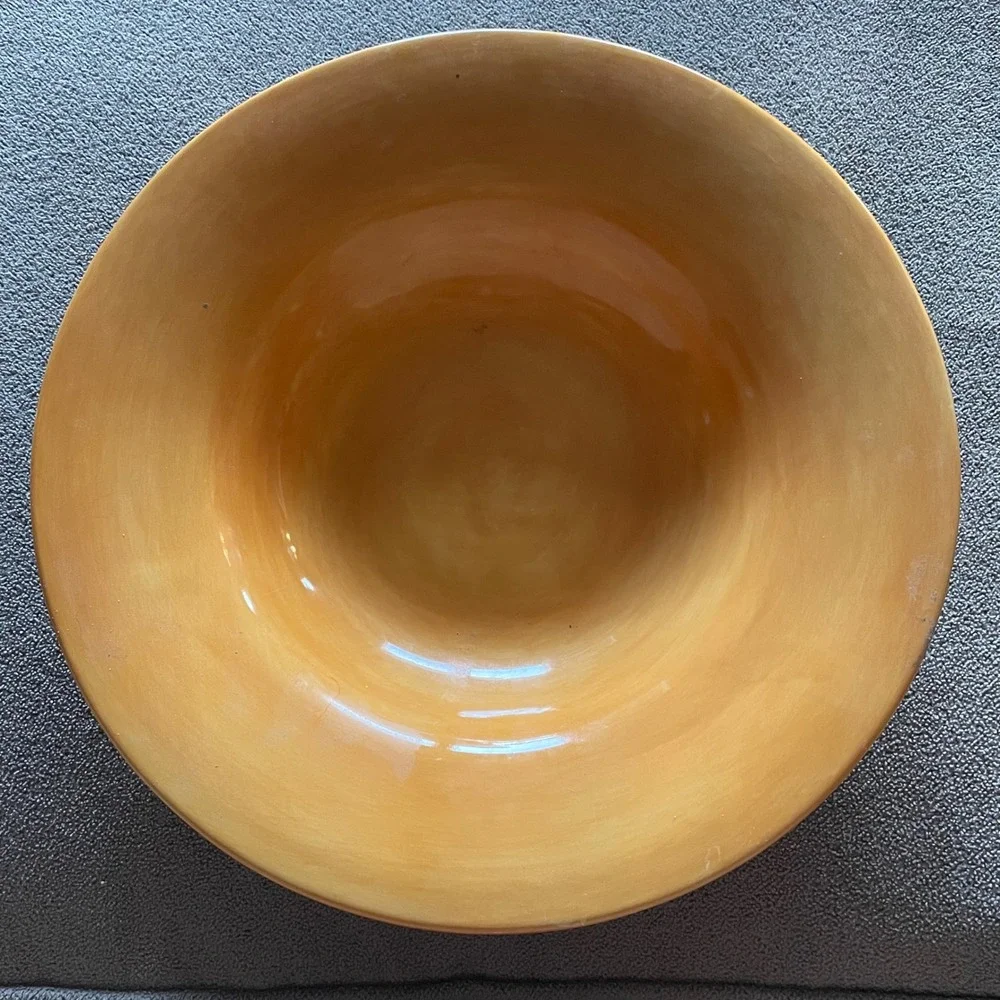 España Hand Painted Collection Tabletops Unlimited Yellow Ceramic‎ Serving Bowl